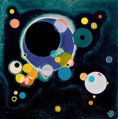 Birkaç Çember için Eskiz by Wassily Kandinsky