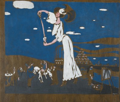 Fransız bira fabrikası için bir poster için taslak, 1906-1907 by Wassily Kandinsky