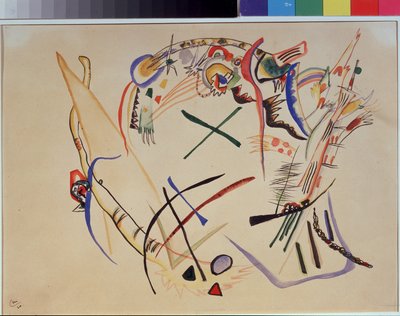 "" Süprematizm "" Aquarelle de Vassily Kandinsky (Au Vassily Kandinsky veya Kandinsky) by Wassily Kandinsky