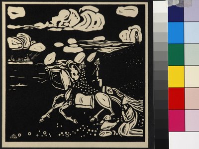 Şövalyeler (Les Chevaliers), Kandinsky, Wassily Vasilyevich (1866-1944). gravür by Wassily Kandinsky