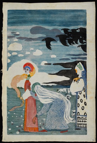 Kuzgunlar, 1907. by Wassily Kandinsky