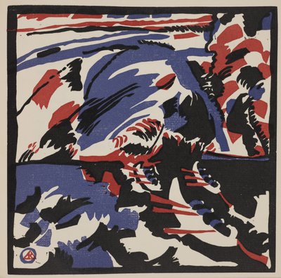 Mehtaplı Bir Manzarada İki Kadın by Wassily Kandinsky