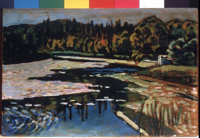 ""Sonbaharda bir nehir" (Sonbaharda bir nehir) Wassily Kandinsky