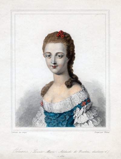 Louise Marie Adelaide de Bourbon-Penthievre, Orleans Düşesi, 18. yüzyılın sonları, 1821 by Weber