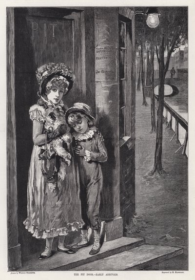 Çukur Kapısı, Erken Gelenler (gravür) by Weedon Grossmith