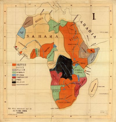 Afrika]. by Wells Missionary Map Co.