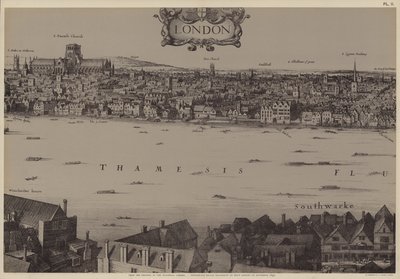 Londra Panoraması by Wenceslaus (after) Hollar