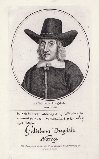 Sir William Dugdale (gravür) by Wenceslaus (after) Hollar