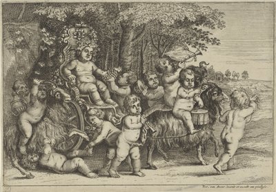 Bacchant ve erkeklerin keçiler üzerinde alayı by Wenceslaus Hollar (rejected attribution)