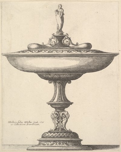 Süs saplı geniş bir fincan, 1646. by Wenceslaus Hollar
