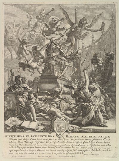 Arundel Kontunun Ölümü Üzerine Alegori, M.Ö. 1646. by Wenceslaus Hollar