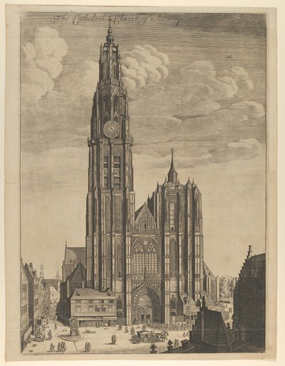 Antwerp Katedrali Prospektüsü Tvrris Ecclesiæ Cathedralis, 1649., 1649 by Wenceslaus Hollar