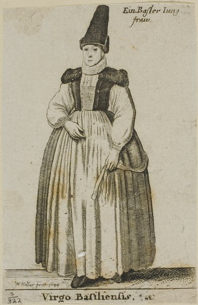Basel Kadını by Wenceslaus Hollar