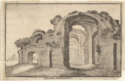 Diocletianus Hamamları, Roma, 17. yüzyıl. by Wenceslaus Hollar