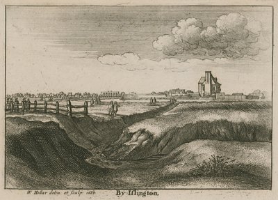 Islington, New River Head tarafından by Wenceslaus Hollar