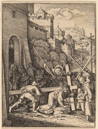 Haç taşımak by Wenceslaus Hollar