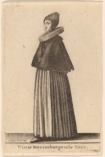 Bir Nürnberg vatandaşının karısı by Wenceslaus Hollar