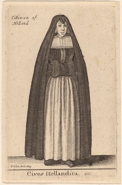 Hollanda vatandaşları by Wenceslaus Hollar
