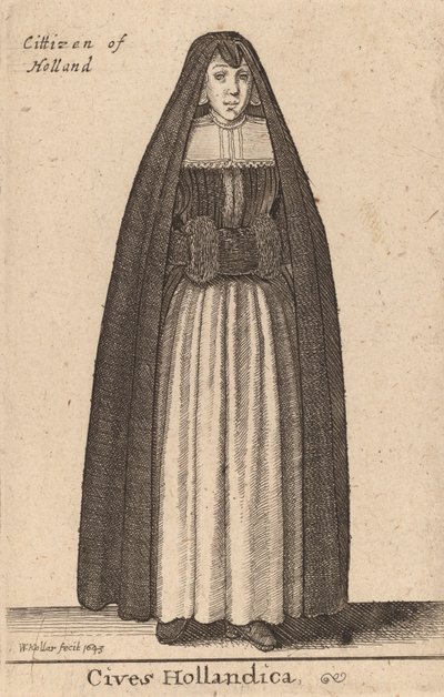 Hollanda Vatandaşları, 1643 by Wenceslaus Hollar