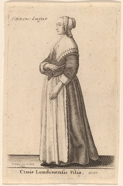 Londra Vatandaşının Kızı by Wenceslaus Hollar