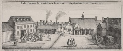 Kuzeyden Arundel Evi Avlusu by Wenceslaus Hollar