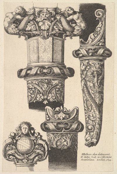 Hançerler ve kınlar, 1625-77. by Wenceslaus Hollar