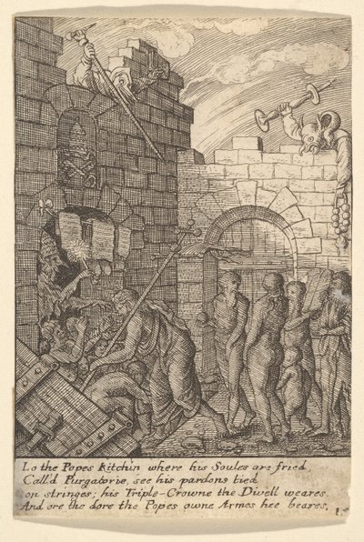 Cehenneme İniş, 1625-77. by Wenceslaus Hollar