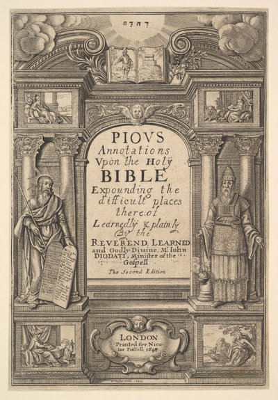 Diodati. Dindar Açıklamalar, 1648. by Wenceslaus Hollar