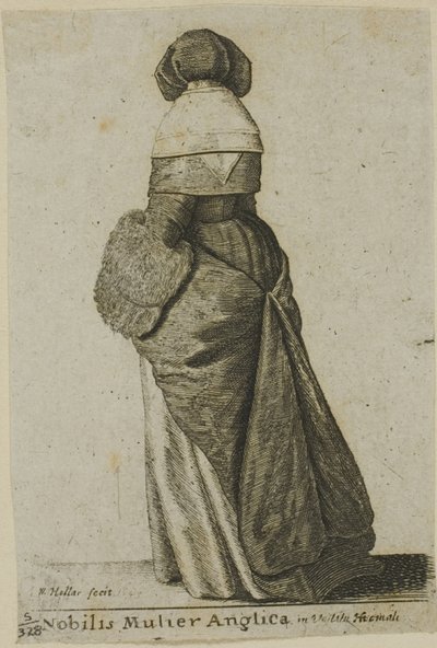 Kışlık Giyimli İngiliz Asilzadesi by Wenceslaus Hollar