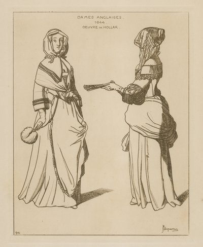 English women, 1644  by Wenceslaus Hollar