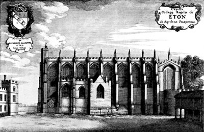 Eton Koleji Şapeli. by Wenceslaus Hollar
