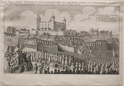 Strafford Kontunun İnfazı by Wenceslaus Hollar