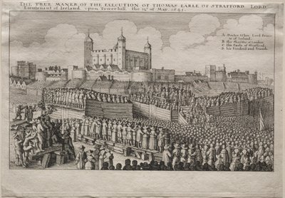 Strafford Kontunun İnfazı, 1641. by Wenceslaus Hollar