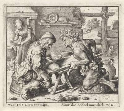 Satyr ve Köylü Masalı Fabllar (dizi adı) by Wenceslaus Hollar
