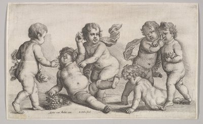 Beş erkek ve bir satir, 1625-77. by Wenceslaus Hollar