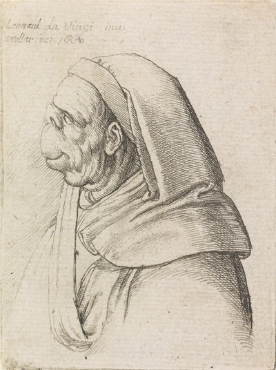 Grotesk Başlıklı Bir Adamın Profilini Çıkardı by Wenceslaus Hollar