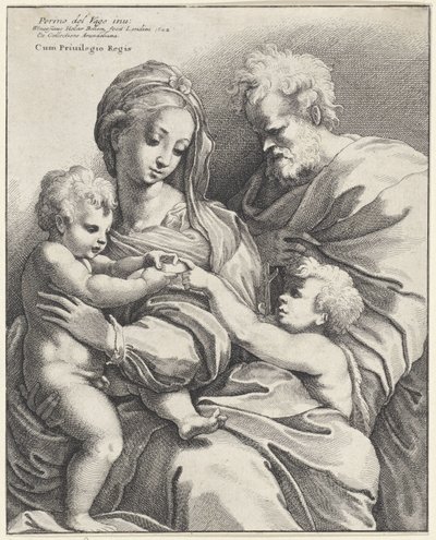 Vaftizci Yahya ile Kutsal Aile by Wenceslaus Hollar