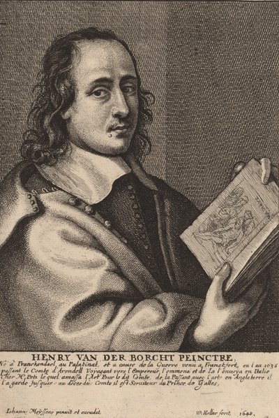 Henry van der Borcht, Ressam, 1648. by Wenceslaus Hollar