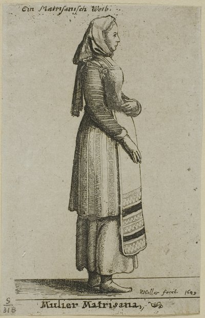 Macar Kadın by Wenceslaus Hollar