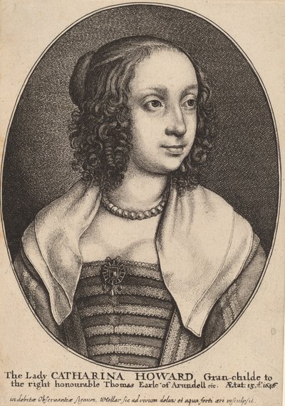 Leydi Catherine Howard. by Wenceslaus Hollar