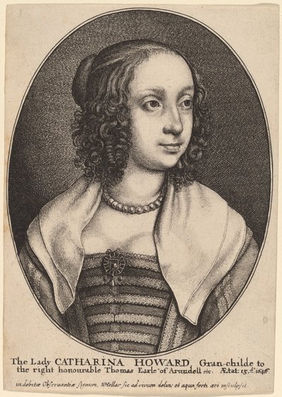 Leydi Catherine Howard by Wenceslaus Hollar