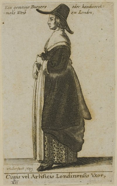 Londra Karısı by Wenceslaus Hollar