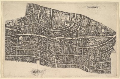 Büyük Yangından Önce Londra, 1666-77. by Wenceslaus Hollar