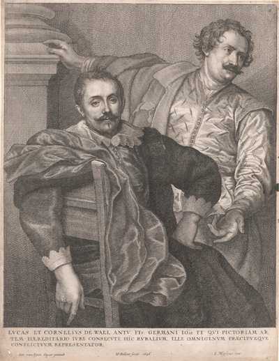 Luke ve Cornelius de Wael by Wenceslaus Hollar