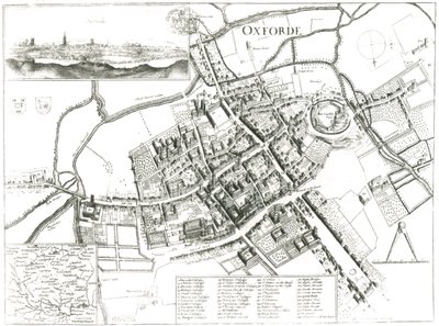 Oxford Haritası, 1643 by Wenceslaus Hollar