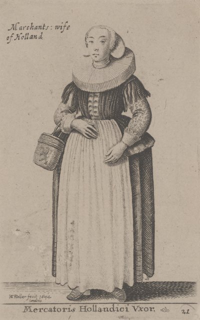 Marchants Wife of Holland (Hollandalı Tüccarın Eşi) by Wenceslaus Hollar