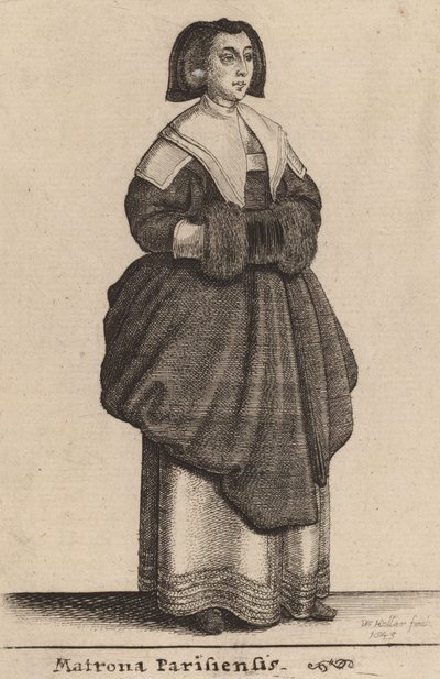 Paris'in Matronu, 1643 by Wenceslaus Hollar