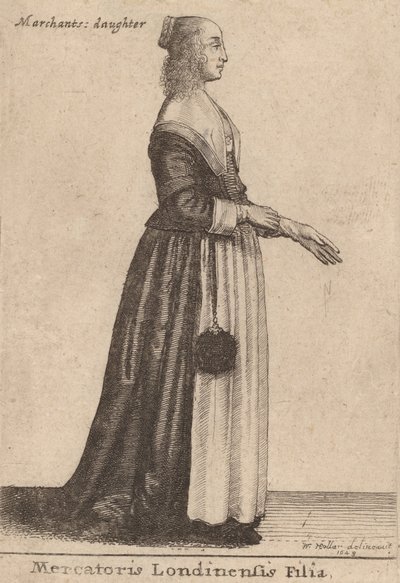 Londralı bir tüccarın kızı, 1643 by Wenceslaus Hollar