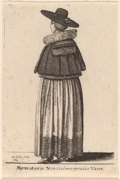 Bir Nürnberg tüccarının karısı by Wenceslaus Hollar