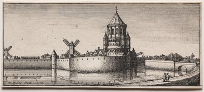 Moated Şehir Kapısı by Wenceslaus Hollar